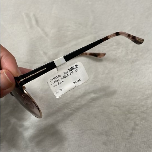 Tom Ford Angela TF 438 01F Unisex Round Sunglasses - Picture 9 of 12